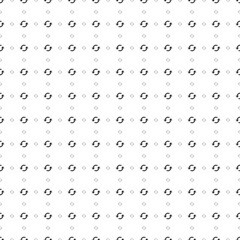 Square seamless background pattern from geometric shapes are different sizes and opacity. The pattern is evenly filled with black refresh symbols. Vector illustration on white background