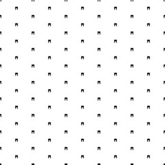 Square seamless background pattern from geometric shapes. The pattern is evenly filled with small black arch symbols. Vector illustration on white background