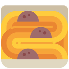 spaghetti flat icon