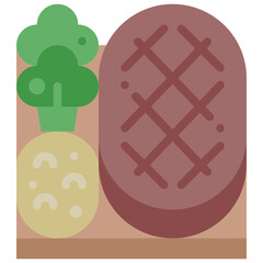 steak flat icon