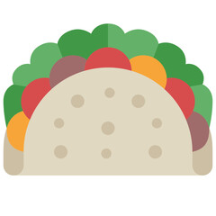 taco flat icon