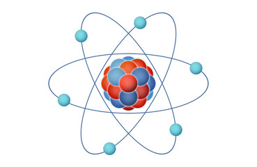 atom vector illustration white background basic