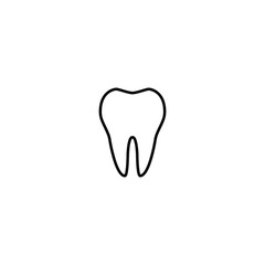 vector illustration of teeth in line shape for icon, symbol or logo