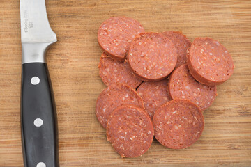 sausages made of sliced veal.