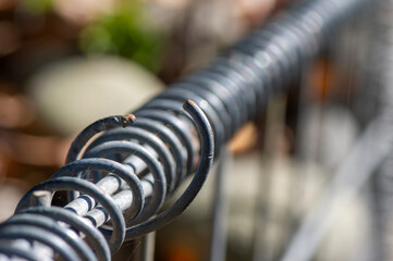 Twisted metal rod in shallow focus