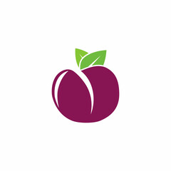 Plum logo vector icon design template