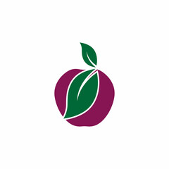 Plum logo vector icon design template
