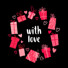 Happy Valentine's Day. Modern style calligraphy phrase.