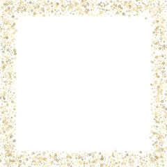 Gold Glitter Stars. Luxury Shiny Confetti.
