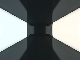 Abstract modern architecture background, empty open space. 3D