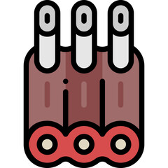 ribs filled outline icon