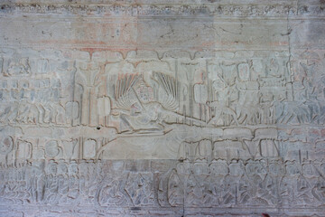 アンコール・ワット回廊のレリーフ