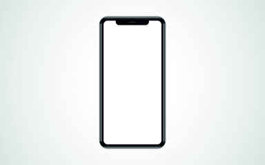 Front view modern smartphone, Screen modern Black 
phone. Vector Illustration