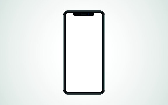 Front view modern smartphone, Screen modern Black 
phone. Vector Illustration