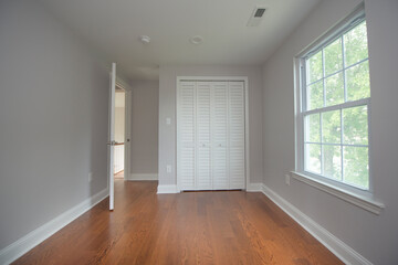 empty room with door
