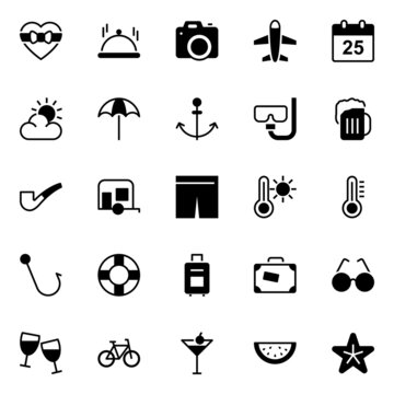 Glyph icons for holiday.