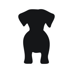 mountain cur pet dog species silhouette - obrazy, fototapety, plakaty