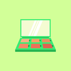 Eyeshadow Cartoon Flat Vector Illustration