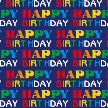 happy birthday card with colorful text