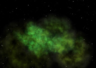 Star field in space and a nebulae