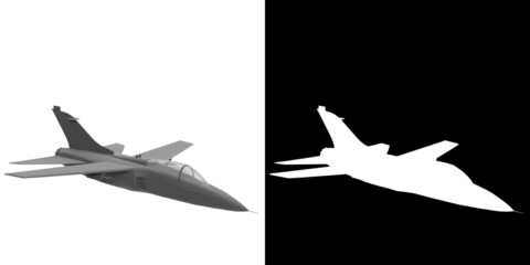 Fototapeta na wymiar 3D rendering illustration template of a fighter jet aircraft