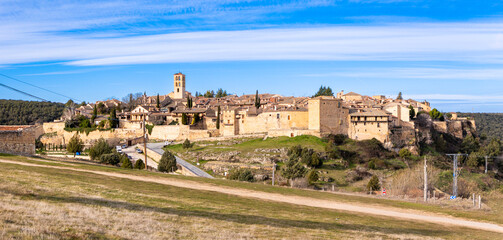 exterior views of the town of Pedraza in the province of Segovia