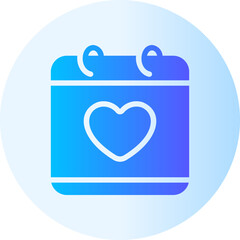 romantic date gradient icon