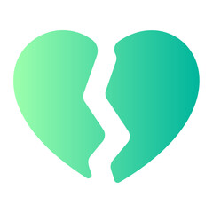 broken heart gradient icon