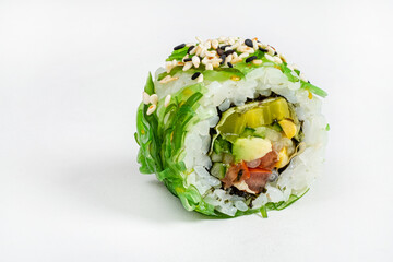 sushi on the white background