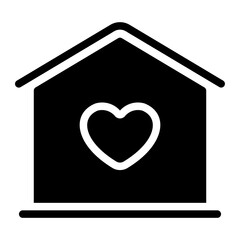 home sweet home glyph icon