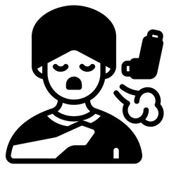 asthma glyph icon