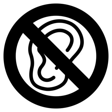 Deafness Glyph Icon