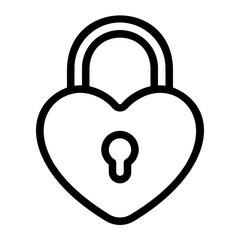 love padlock line icon