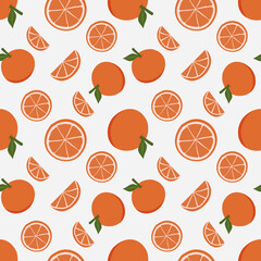 seamless pattern with oranges