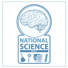 National Science Day. Vector Illustration
