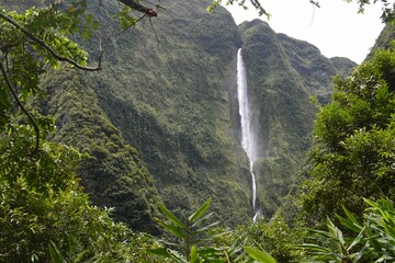 Cascade blanche, Bras-Panon, Salazie, île de la Réunion, Océan Indien