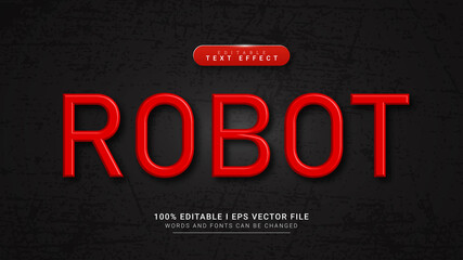 robot 3d text style effect template