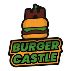 Hamburger Logo Design, Junk Food Logo Design Vector Illustration