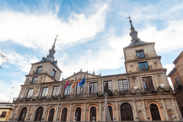 Fototapeta na wymiar Town Hall of the medieval city of Toledo in Castilla La Mancha, Spain