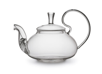 Side view of empty glass teapot - Powered by Adobe