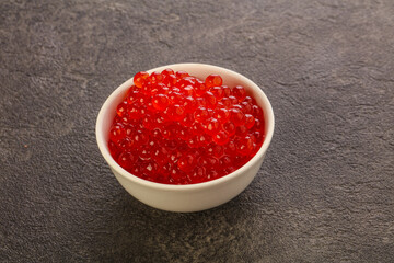 Luxury delicous red salmon caviar
