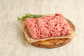 Raw beef minced meat for cooking