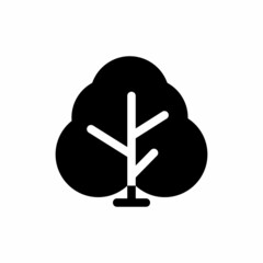 Tree vector icon, tree silhouette design