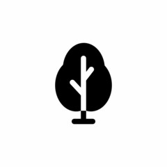 Tree vector icon, tree silhouette design