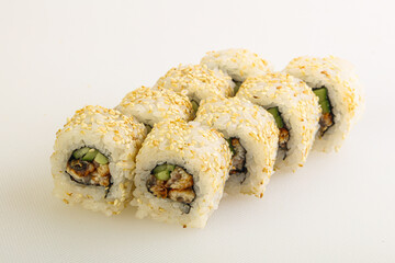 Japanese tradtional roll with eel