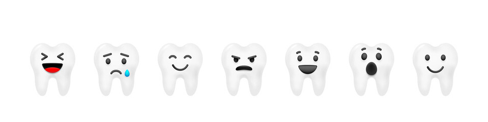 Teeth set with emoji smile