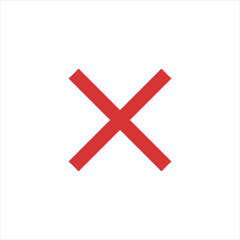 Cross red icon