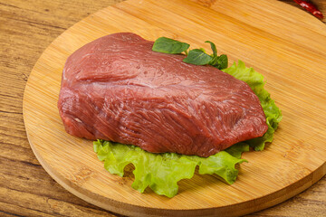 Raw beef piece for cooking