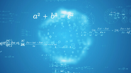 Science technology concept. Mathematics. Data analysis.