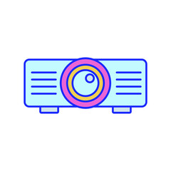 Beamer device Vector icon which is suitable for commercial work and easily modify or edit it

